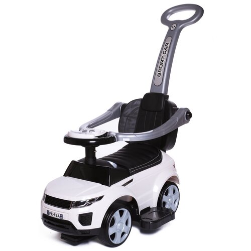 фото Каталка детская sport car babycare (резиновые колеса, кожаное сиденье), белый 614