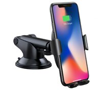 Держатель с беспроводной зарядкой Baseus Wireless Charger Gravity Car Mount 2 (WXYL-A01) черный