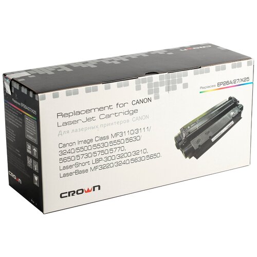 Картридж CROWN MICRO CM-EP26, 2500 стр, черный картридж e 27 black для принтера кэнон canon laserbase mf 3110 mf 5630 mf 5650