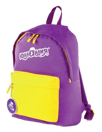 Рюкзак юнландия с брелоком, универсальный, фиолетовый, 44х30х14 см, 227955