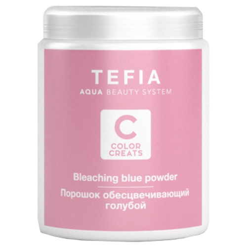 фото Tefia color creats порошок обесцвечивающий голубой, 500 г