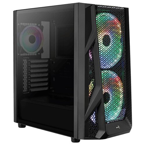 Корпус AeroCool AirHawk Duo-G-BK-v1 Black без БП