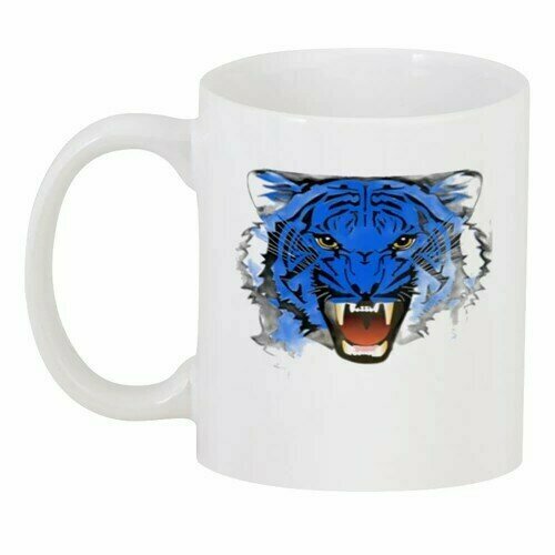 Кружка, пиала, чашка, стакан, супница синий тигр.