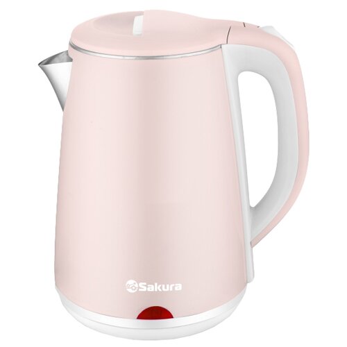 чайник sakura sa 2150wbl голубой молочный Чайник Sakura SA-2150WP RU, розовый/молочный