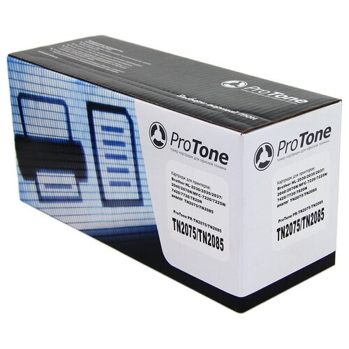 print rite тонер картридж совместимый принтрайт print rite pr tn2075 tn 2075 черный 2 5k Картридж ProTone Pr-TN-2075, 2500 стр, черный