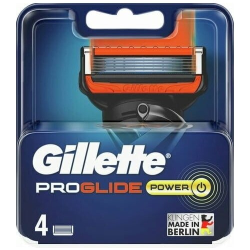 Сменные лезвия для бритвы Gillette Fusion ProGlide Power — 4 шт.