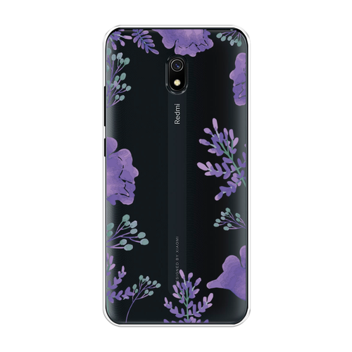 Силиконовый чехол на Xiaomi Redmi 8A / Сяоми Редми 8А Сиреневая цветочная рамка, прозрачный силиконовый чехол на xiaomi redmi 5a сяоми редми 5а сиреневая цветочная рамка прозрачный