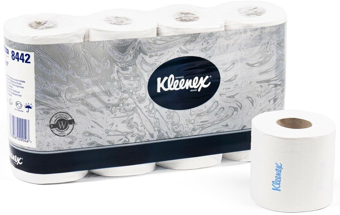 Туалетная бумага Kleenex ( Клинекс ) 350 ( арт. 8442 ) / двухслойная, 2 упаковки ( 16 рулонов )