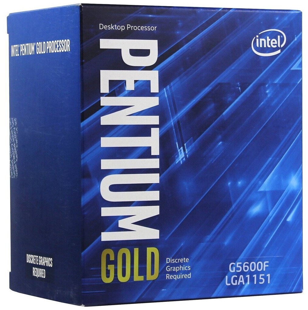 Процессор Intel Pentium Gold G5600F LGA1151 v2,  2 x 3900 МГц, OEM