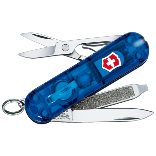 Нож многофункциональный VICTORINOX Signature Lite синий нож многофункциональный victorinox signature lite red transparent