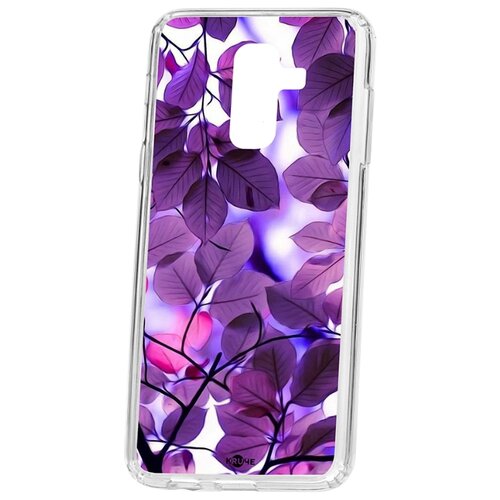 фото Чехол на samsung galaxy a6 plus (2018) a605f kruche print purple leaves