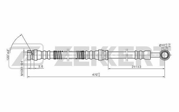 Zekkert1 ZEKKERT Шланг тормозной ZEKKERT bs9221