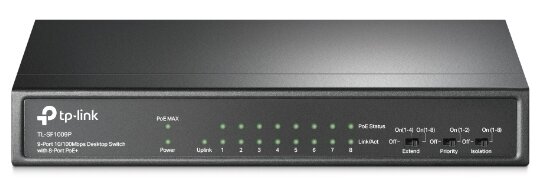 Коммутатор TP-Link Tl-sf1009p 9x100Mb 8PoE+ 65W неуправляемый Tl-sf1009p .