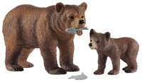 Фигурки Schleich Медведица гризли с медвежонком 42473