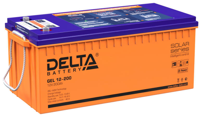 Аккумуляторная батарея DELTA Battery GEL 12-200 200 А·ч