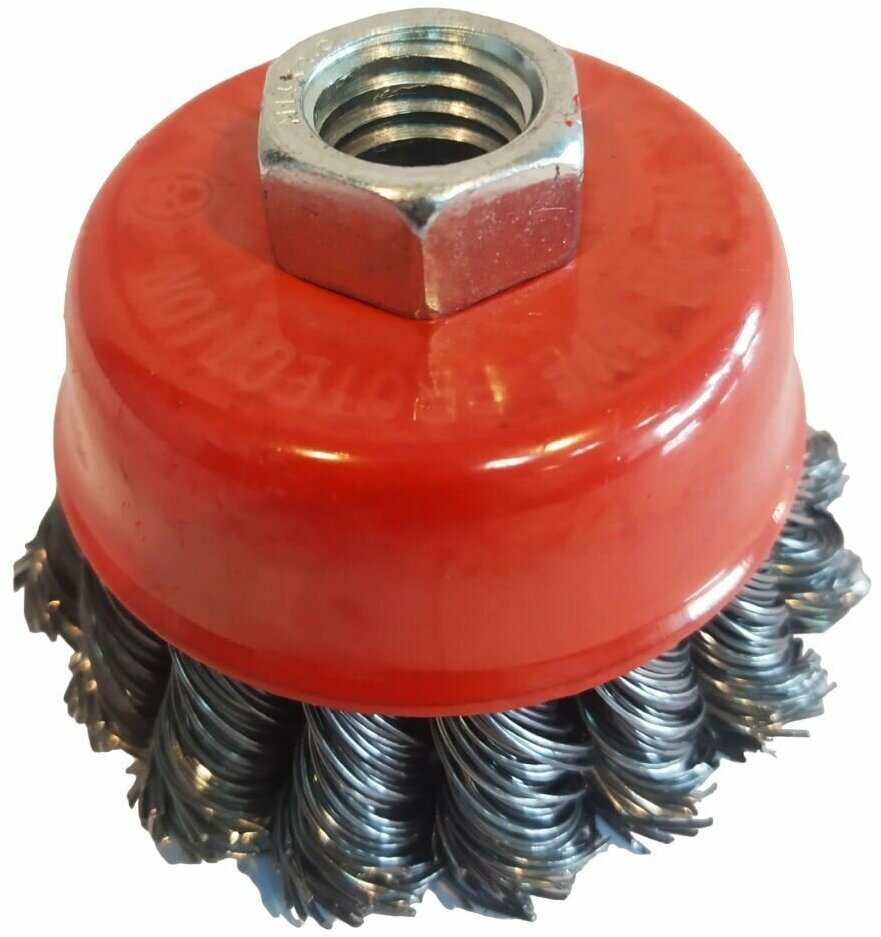фото Щетка для ушм, торцевая,"чашка", 65 мм, крученая металлическая проволока, ProraB