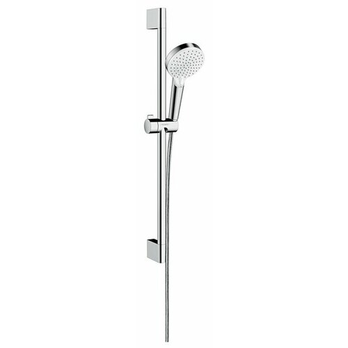 Душевой гарнитур hansgrohe Crometta Vario Green 26555400, белый хром 1600 мм душевой гарнитур hansgrohe crometta 100 vario 26657400 хром белый хром 1600 мм