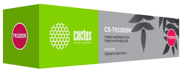 Картридж лазерный Cactus Cs-tk5205bk черный (18000стр.) для Kyocera Ecosys 356ci Cs-tk5205bk