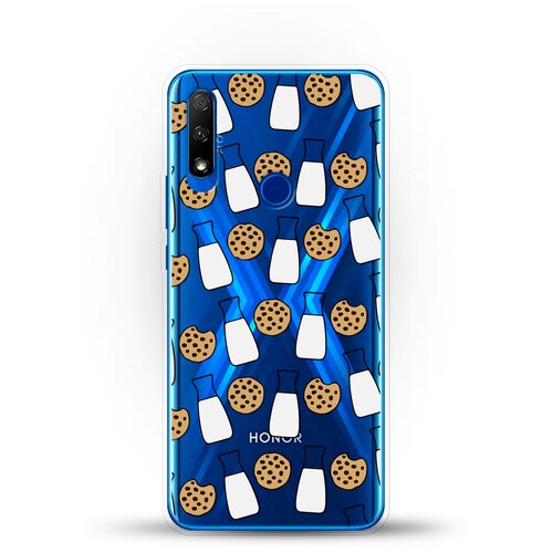 фото Силиконовый чехол печеньки и молоко на honor 9x andy & paul