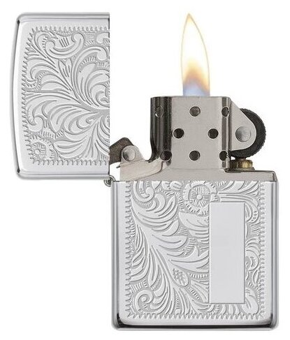 Зажигалка ZIPPO Venetian High Polish Chrome - фотография № 2