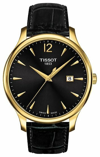 Наручные часы TISSOT T-Classic, черный, золотой
