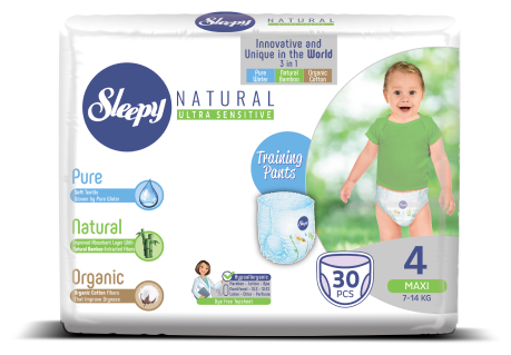 Трусики Sleepy Natural Maxi 7-14кг 30шт