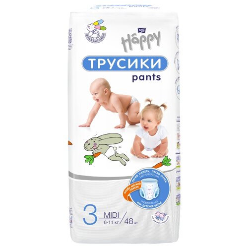 фото Bella baby happy трусики 3 (6-11 кг) 48 шт