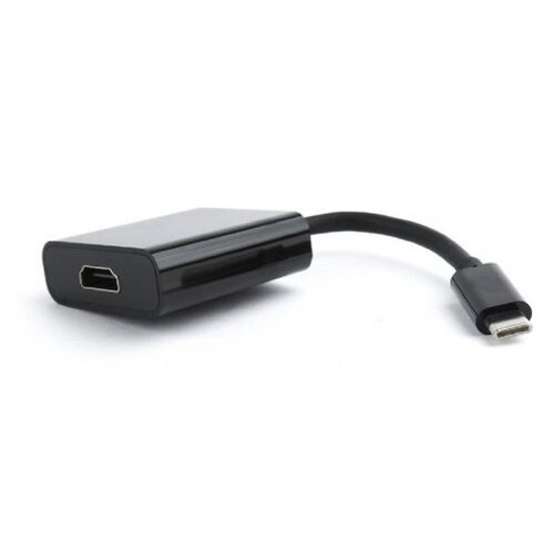 Переходник/адаптер Cablexpert USB Type-C - HDMI (A-CM-HDMIF-01), 0.15 м, черный комплект 5 штук переходник usb type c hdmi m f 0 15 м cablexpert чер a cm hdmif 01