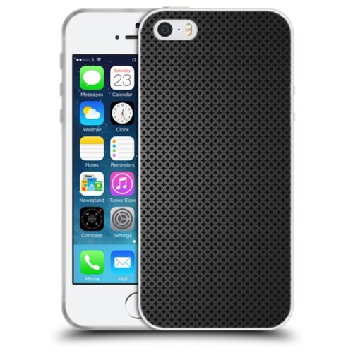 Дизайнерский пластиковый чехол для Iphone SE Металл