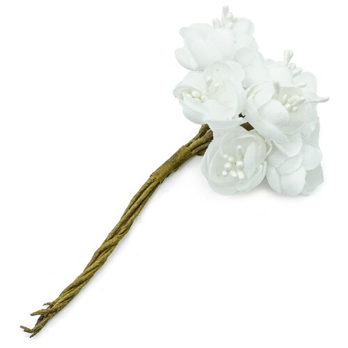 фото Mh1-7653 набор декоративных букетиков d2x3xh10см, 6шт, астра (e01 белый) astra & craft