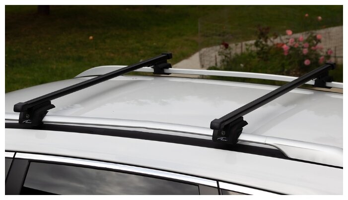 Багажник на крышу LUX элегант с замками прямоугольные дуги 13м на Ситроен С4 Гранд Пикассо 2006-2013 арт:21233-13