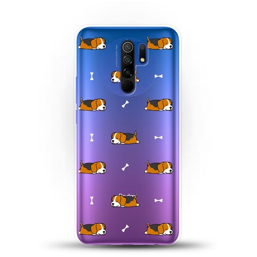 фото Силиконовый чехол бигли спят на xiaomi redmi 9 andy & paul