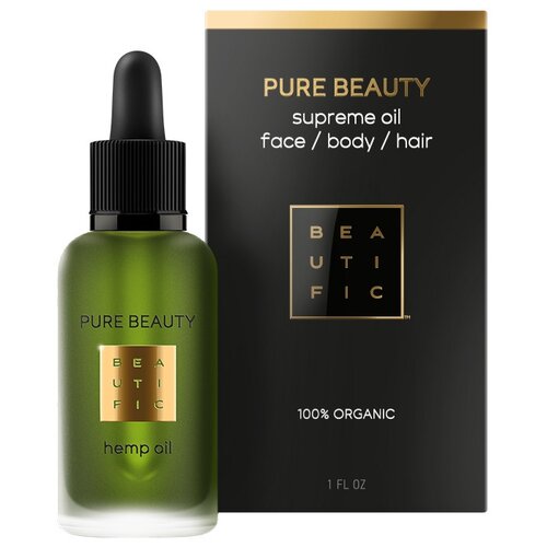 фото Масло для тела BEAUTIFIC Pure Beauty 100% Organic Hemp Oil, бутылка, 30 мл