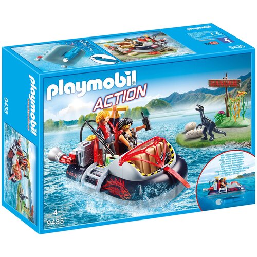 фото Набор с элементами конструктора playmobil family fun 9435 дино на воздушной подушке с подводным двигателем