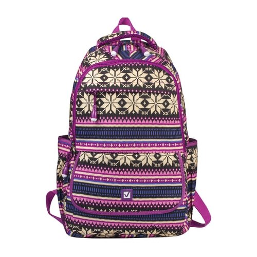 Городской рюкзак BRAUBERG Фиолетовые узоры, 227069, фиолетовый
