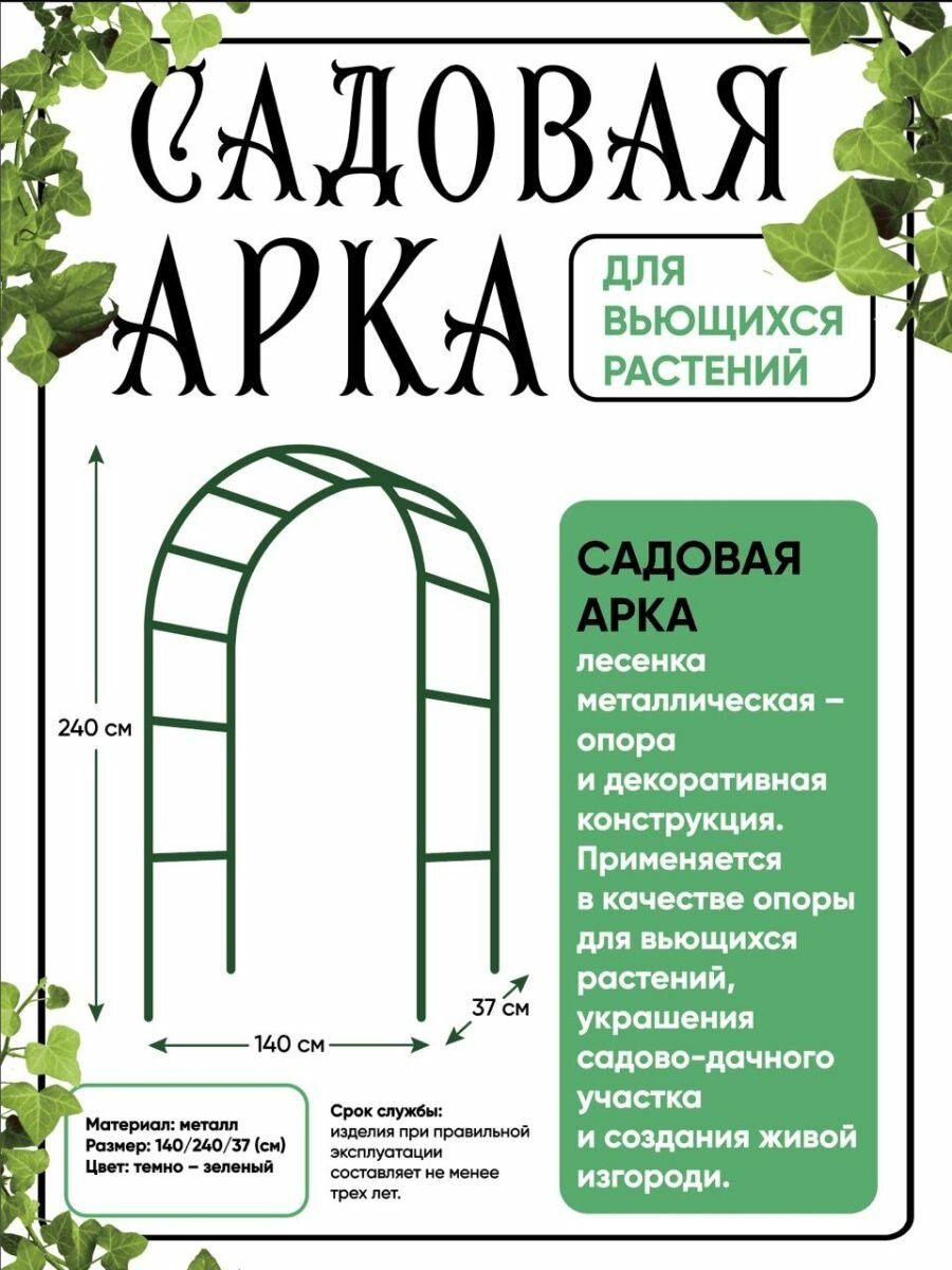 Арка садовая металлическая - фотография № 1