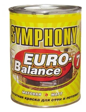 Краска Symphony Euro-Balance 7 влагостойкая моющаяся матовая