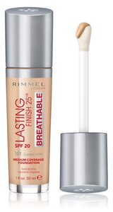 Фото Rimmel Тональный флюид Lasting Finish 25HR Breathable Foundation, 30 мл