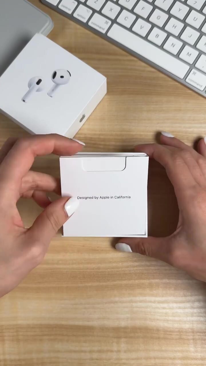 Наушники беспроводные с микрофоном Airpods 4 Bluetooth White — фото 1