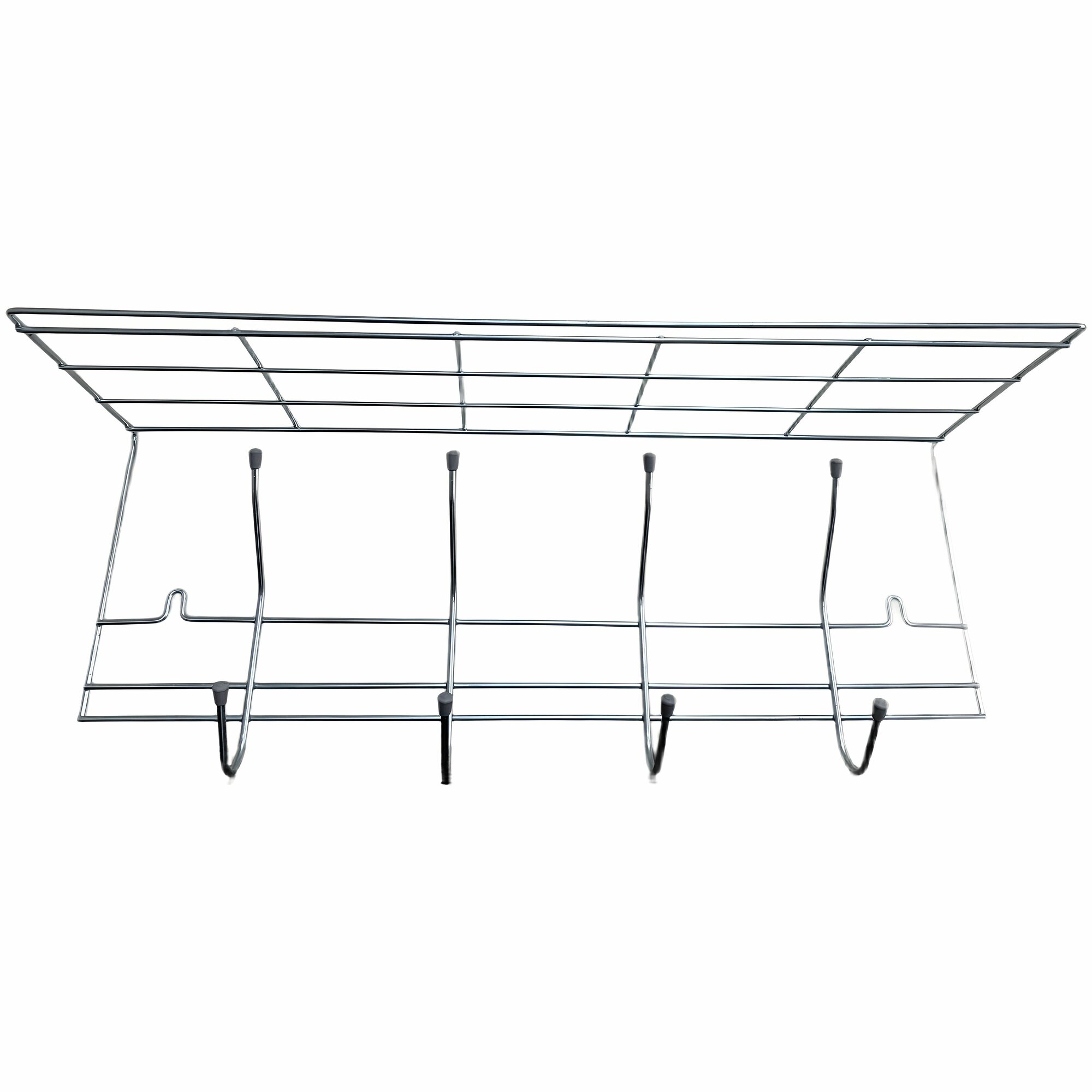 Вешалка настенная 4-х крючковая с шариками и полкой