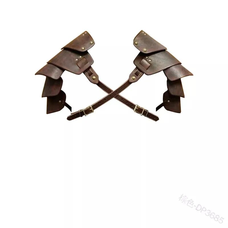 Средневековый стимпанк из искусственной кожи Cuirass Viking Knight Gladiator пиратский нагрудный доспех жилет наряд нагрудник косплей костюм для мужчин, black, Унисекс — фото 1