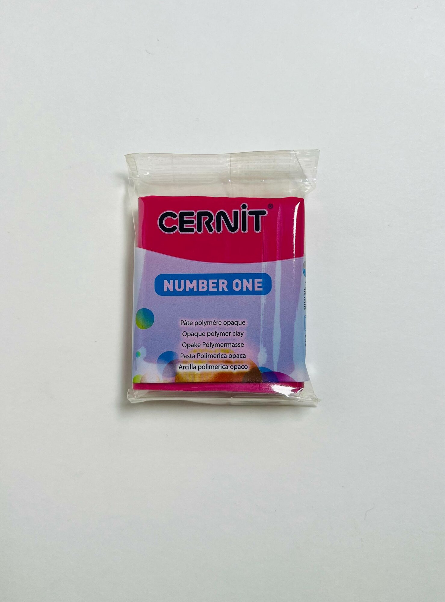 Полимерная глина Cernit Number one "Carmine Red", цвет карминовый, 56грамм, для лепки из полимерной глины