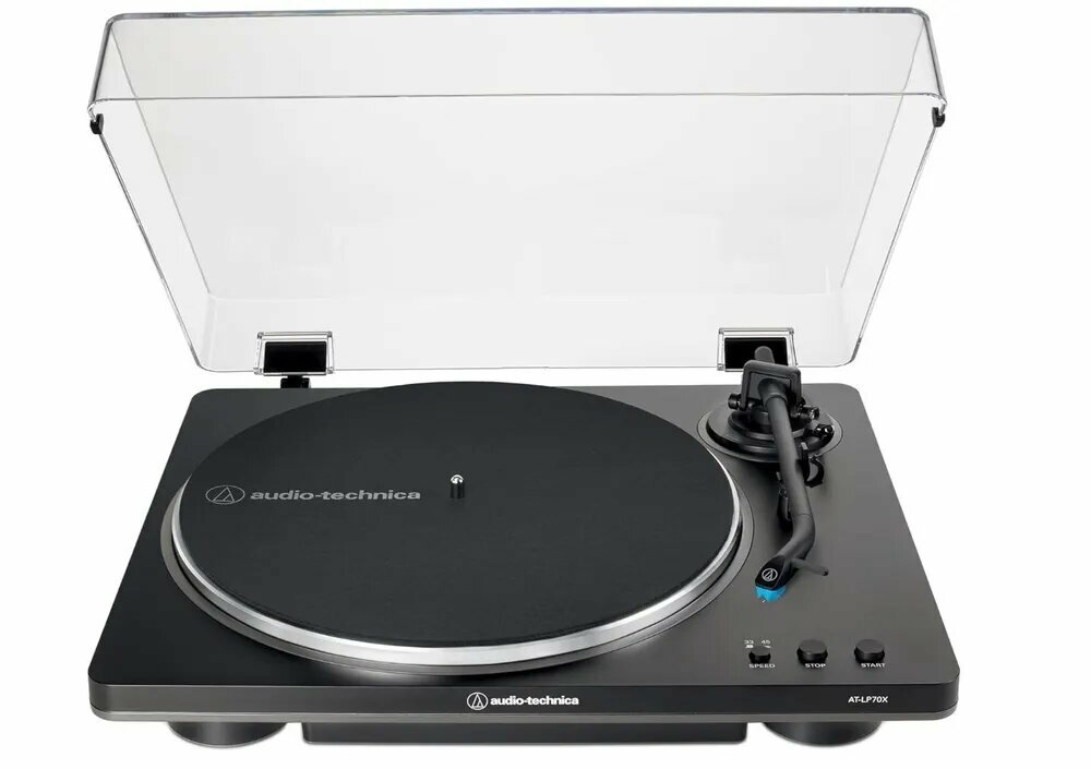 Виниловый проигрыватель Audio-Technica AT-LP70X-BZ темно-серый