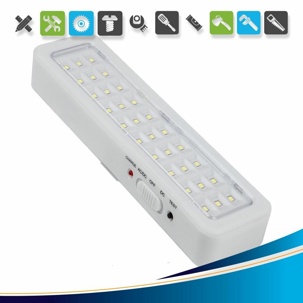 Светильник аварийный аккум. LED 2Вт 6500К 2 режима 