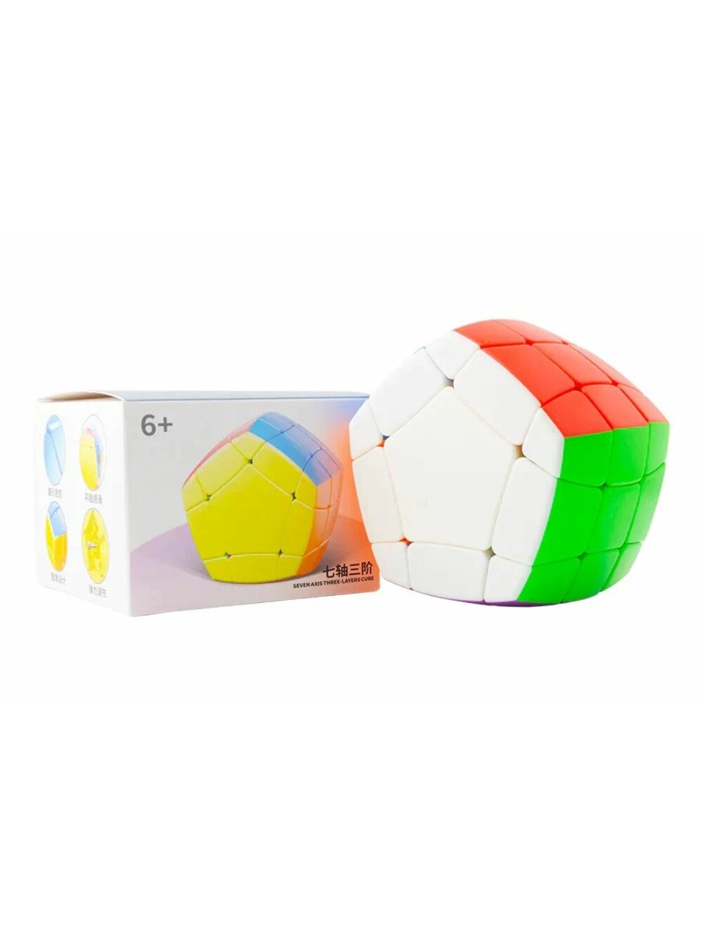 Головоломка коллекционная ShengShou 7-axis 3x3 cube, цветной пластик