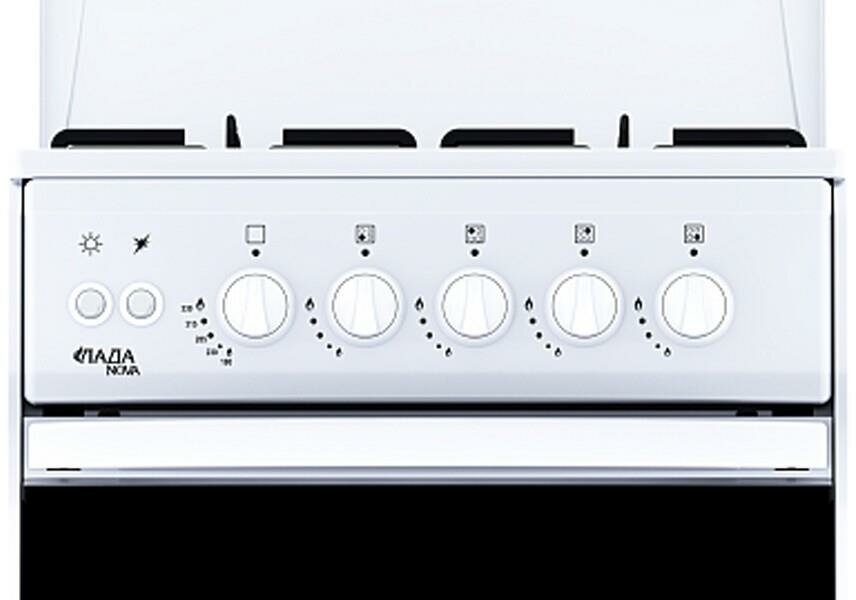 Обзор: Газовая плита лада NOVA RG 2427 W с газовой духовкой, объем 50 л, белый