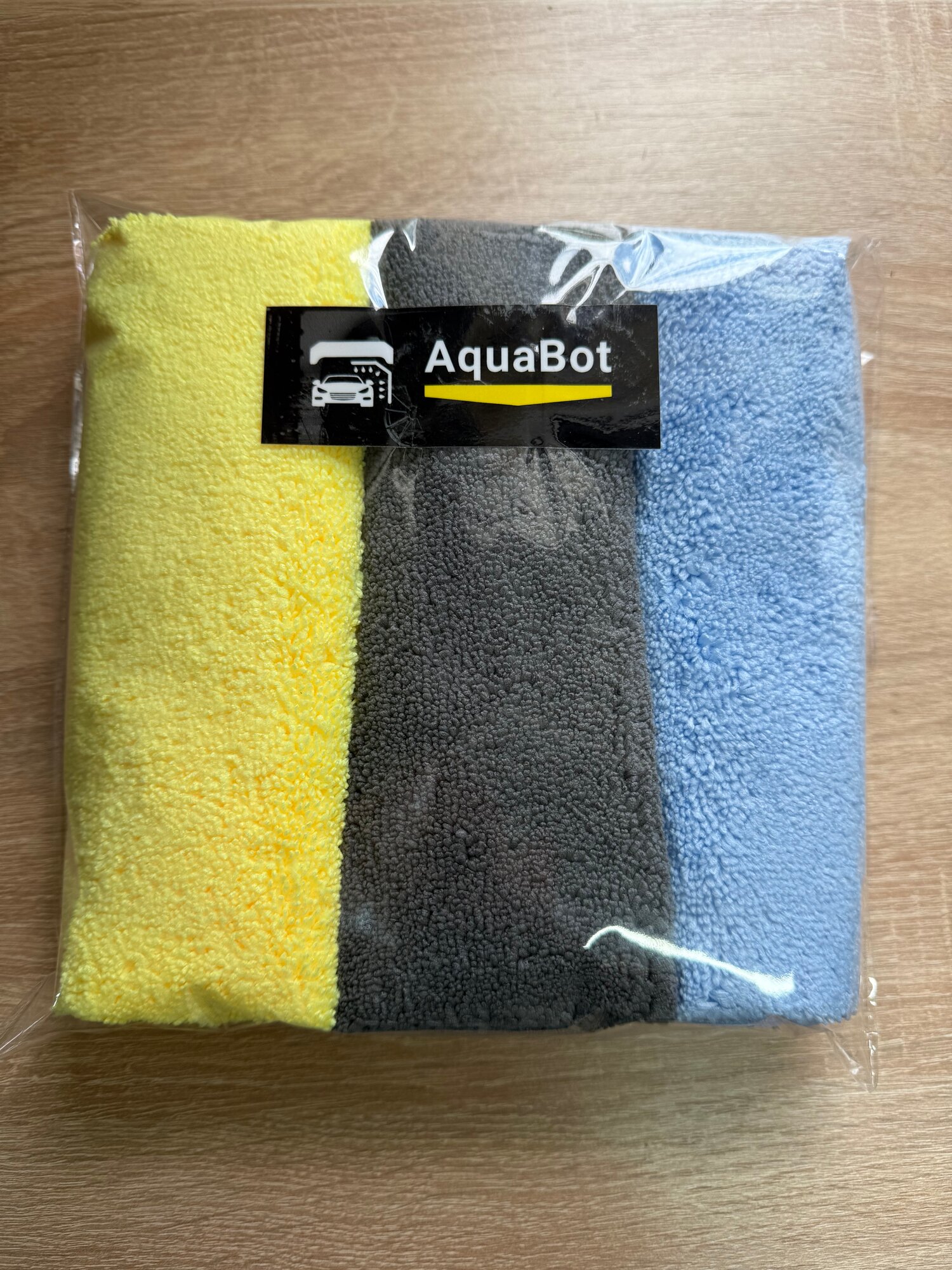 Салфетка микрофибровая, тряпка AquaBot 40*40 см для уборки любых поверхностей, располировки составов на кузове авто