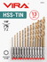 Набор сверл по металлу 1.5-6.5 мм HSS-TiN 1/4" HEX 13 шт VIRA