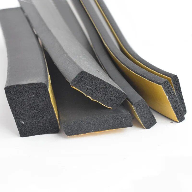 Черная самоклеящаяся звукоизоляционная лента EPDM 2x10 мм