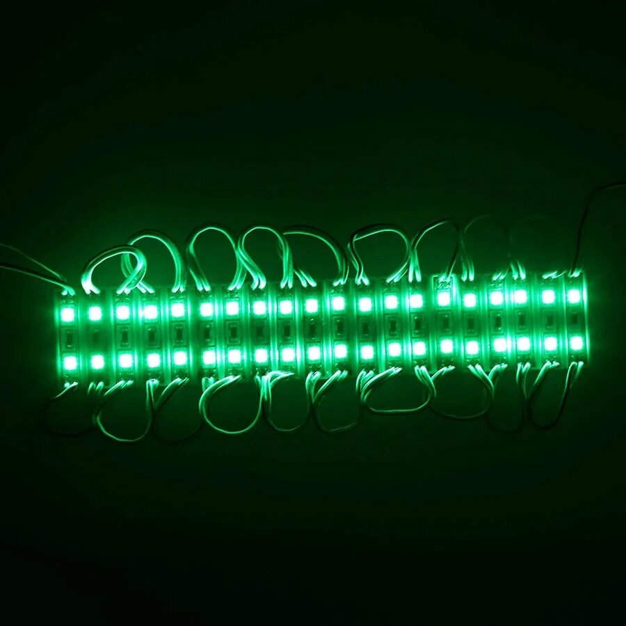 20 шт. светодиодные модули 2835 SMD DC 12 В 2 светодиода подсветка Водонепроницаемая IP65 светодиодная вывеска освещение красный зеленый синий желтый белый, Зеленый